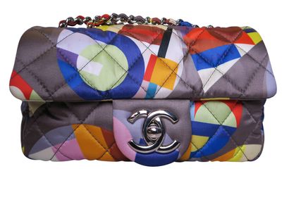 Printed Mini Coco Color Flap Bag, front view